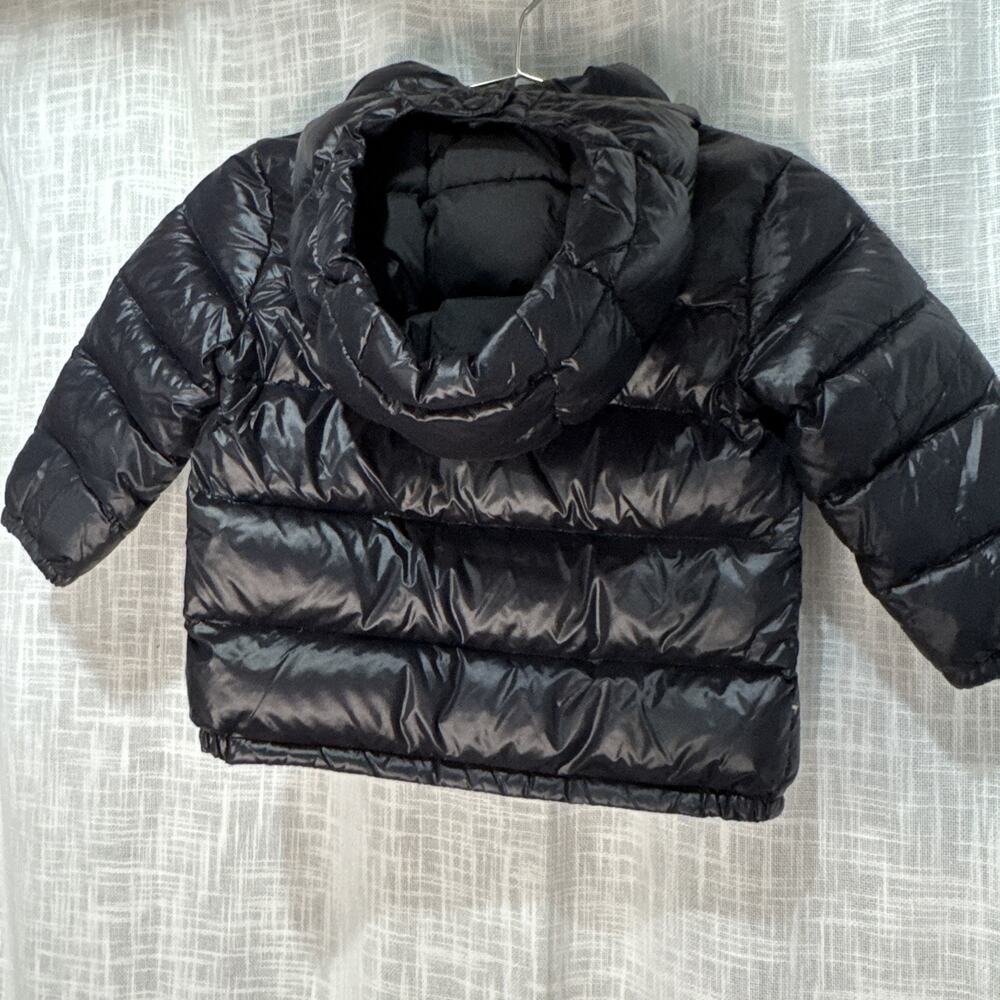 Polo Ralph Lauren Boys Black Down Puffer Jacket Detachable Hood Size S 2/2T - Picture 6 of 7